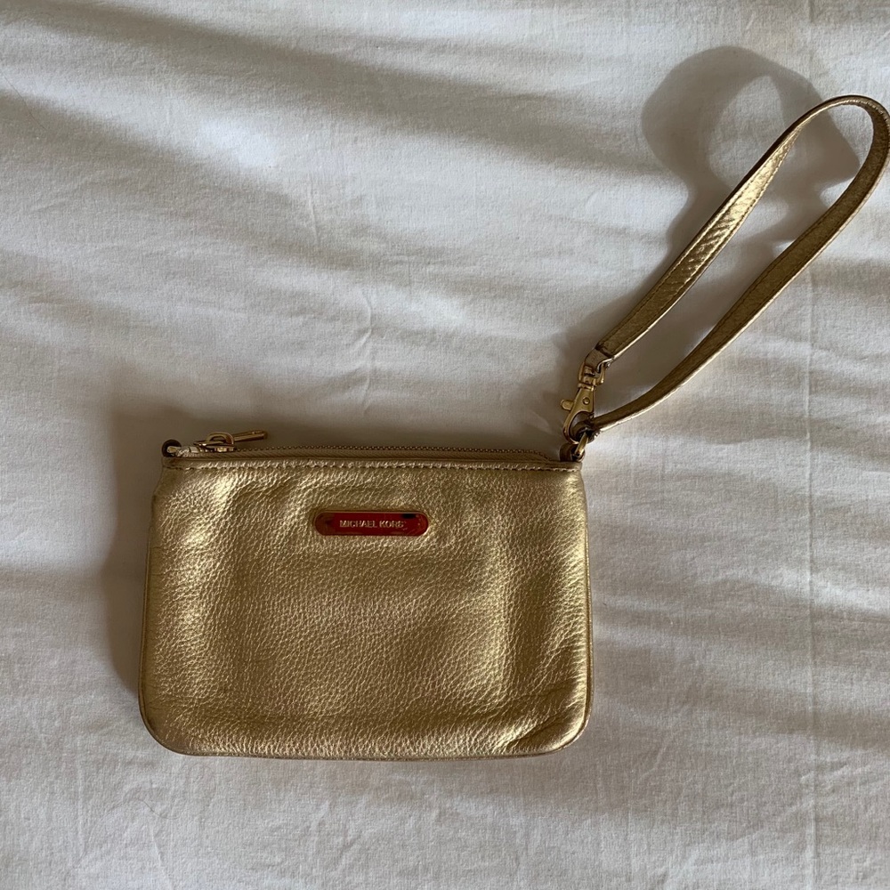Gold Michael Kors Wristlet